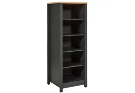 Meuble de rangement cuisine h. 167 cm anthracite et bois