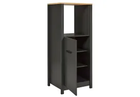 Meuble de cuisine pour réfrigérateur et four h. 167 cm anthracite et bois