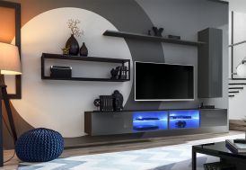 Meubles muraux graphite mat en bois