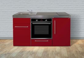 Kitchenette rouge pour studio moderne