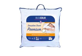 Oreiller de lit en coton et polyester Bleu Câlin