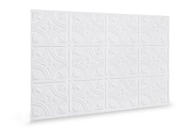 Panneau Parement Mural en PVC Innovera Décor Backsplash Empire Blanc 