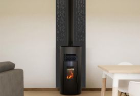 Plaque de protection murale pour poêle en acier design