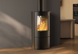 Poêle à bois double combustion en acier Léonie – 6 kW 