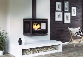 Poêle à bois avec four en acier Dakota – 9,5 kW - FM Calefaccion