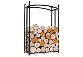 range-bûches en acier 60 x 25 x 90 cm pour ranger et stocker le bois à côté de la cheminée