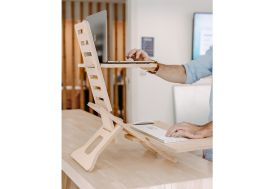 Poste de travail assis debout en bois 