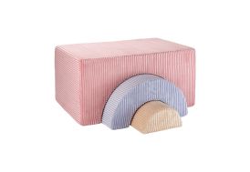 Pouf d'intérieur en velours pour enfants