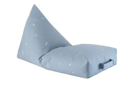 Grand pouf bleu cosmique