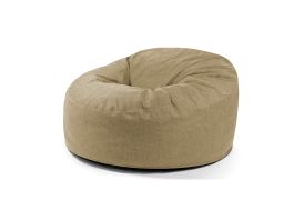 Pouf intérieur en polyester et tissu cacao