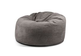 Pouf intérieur en velours gris foncé 