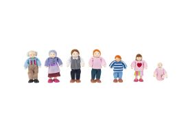 Poupées en bois Kidkraft famille : enfants, parents, grands-parents