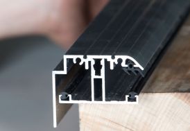Profil T de rive + capot pour polycarbonate 16 mm - Brut sur mesure