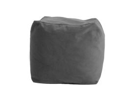 Repose Pieds pouf design Polyester Pablo Velvet onyx