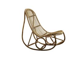 Fauteuil à bascule en rotin