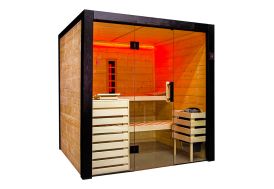 Sauna finlandais traditionnel et infrarouge Harvia Family Large Hybride