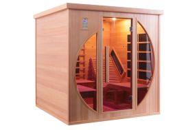 Sauna infrarouge en bois 2 places allongées 3300 Watts 