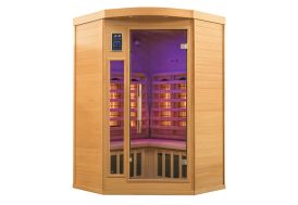 Sauna 2 / 3 places à infrarouges en bois d’épicéa – Apollon 