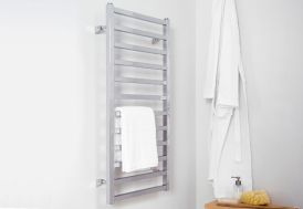 radiateur électrique porte serviette chauffant en acier chromé