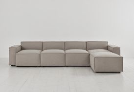 Canapé modulable 4 places en tissu Swyft Home Pumice