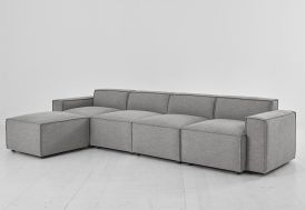 Canapé modulable 4 places en tissu gris Shadow Swyft Home