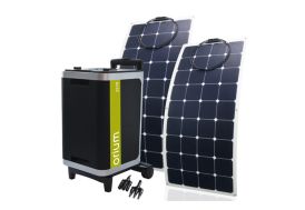 Station de charge Izywatt 2570 avec panneaux solaires souples de 120 Watts