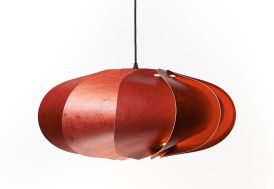 Lampe Suspension Design en Bois Bloom Ovale 60x26cm