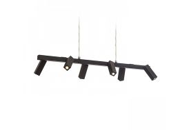 Suspension LED 6 Réflecteurs Orientables Rendl Light Studio Fado VI Noir