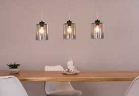 Suspension luminaire 3 ampoules Zefir