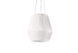 Suspension Luminaire avec Abat-Jour en Ruban Ø 45 cm Dix Heures Dix Blanc