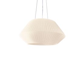 Suspension Luminaire avec Abat-Jour en Ruban Ø 70 cm Dix Heures Dix Ivoire