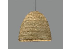 Suspension luminaire abat-jour en fibre de raphia lustre ACB Moyana Ø 50 cm