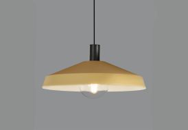 Suspension luminaire en métal Evelyn jaune sable