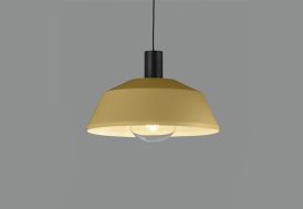 Suspension luminaire en métal Gary jaune sable