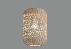 Suspension luminaire en rotin ACB Vivian 