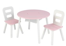 Mobilier pour enfants en rose et blanc