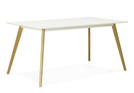 Table à Manger en Bois de Chêne Kokoon Design Crush Blanc 