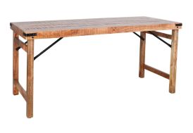 Table à manger rectangulaire en bois tropical