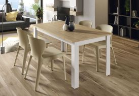 Table à Manger Extensible en Bois Aura 160 x 90 cm