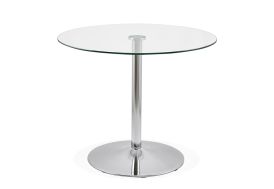 Table à Manger Ronde en Verre Kokoon Design Euka 