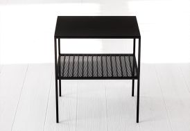 Table de chevet industrielle avec découpe au laser 