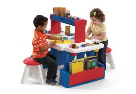 table de projets créatifs pour un ou deux enfants 99,1 x 67,3 x 81,3 cm