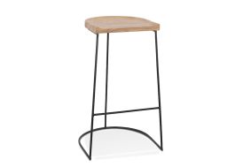 Tabouret de bar mi-hauteur en métal et bois Kokoon Design Nallu Mini