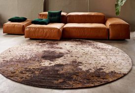 Tapis Rond en Fibres de Bambou Copper Moon (2 Tailles)