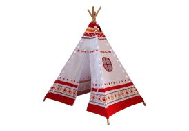 Tipi en bois et tissu pour enfant Sunny avec LED