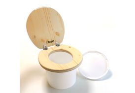 Toilette Sèche pour Enfant en Bois d’Épicéa Lécopot Mini Colombus 25 x 27 cm 
