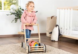 Chariot de marche en bois pour bébé