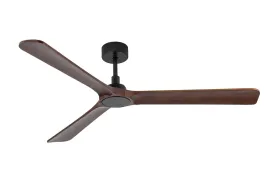 Ventilateur de plafond Ø132 cm + télécommande - Rok noir et bois