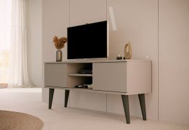 Meuble tv gris chinchilla en bois 