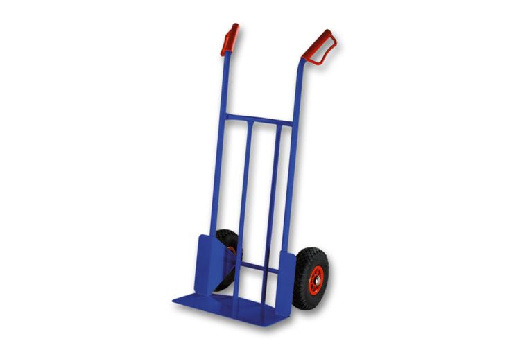 Diable en métal avec pelle fixe et roues gonflées – Limex
